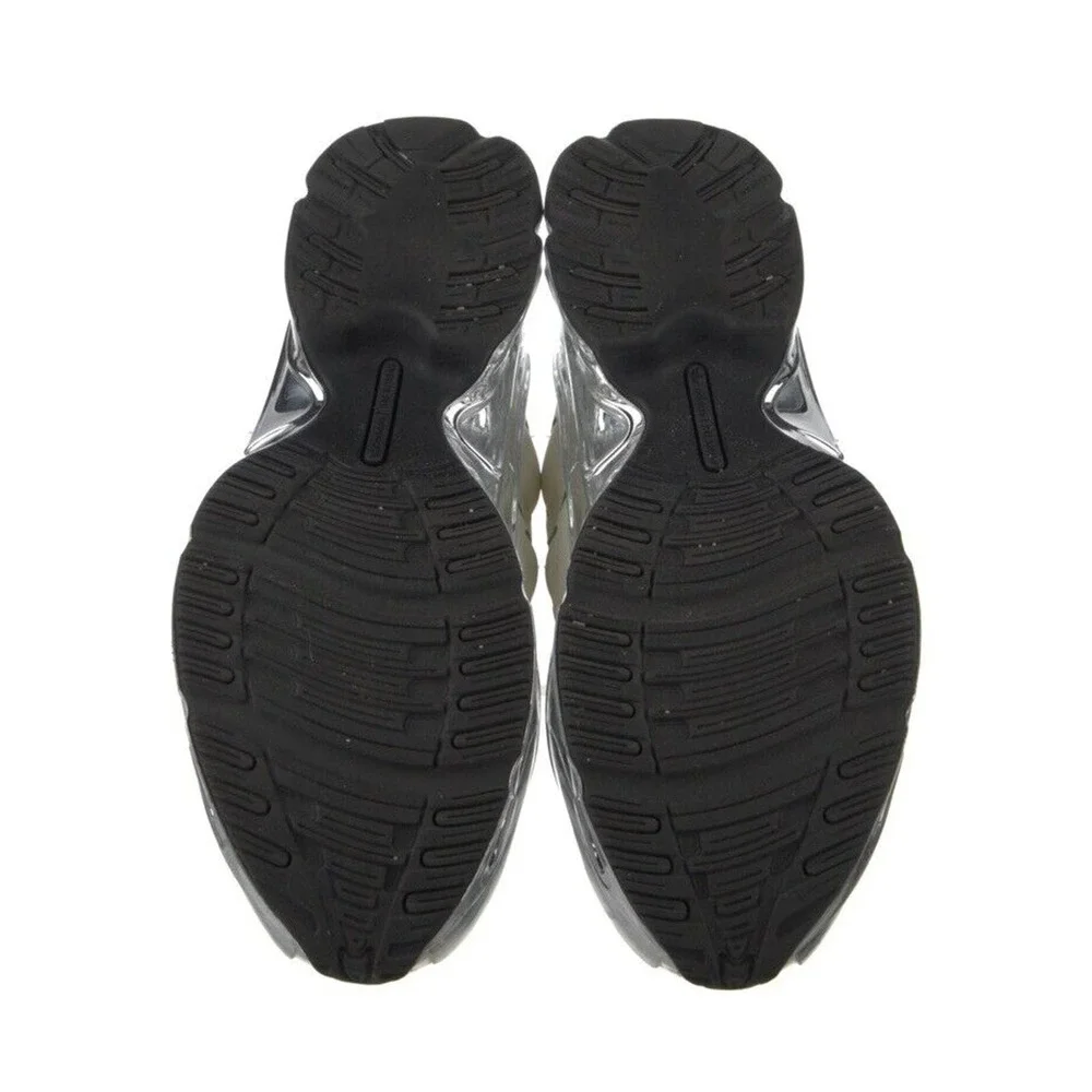USED Adidas x Raf Simons Ozweego Metallic Mirrored Silver Cream Sz 7.5‎ EE7945